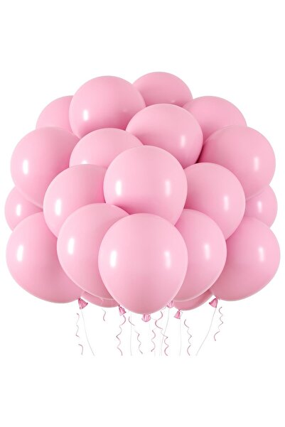 Flippy Set de 10 baloane latex, model petrecere, 13 cm, 1 g, roz