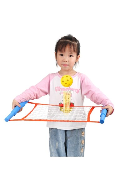 Flippy Spikeball Game for Kids, 2 Nets, 2 Normal and Luminous Balls, 50x30 cm...