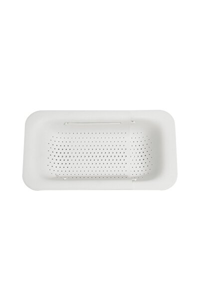 Flippy Drain Basket for Kitchen Sink, Flippy, Plastic, Telescopic, 36x20x5 cm, White