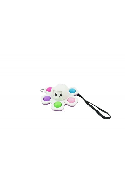 Flippy Pop It Toy Flippy, jucărie fidget antistres senzorială, albă, pentru r...