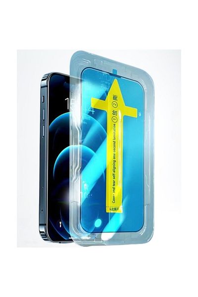 OEM Tempered glass film with easy and quick Flippy mounting system for Apple iPhone