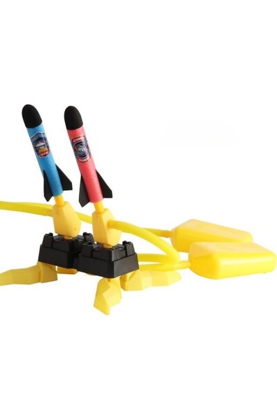 Teo Jucarie pentru copii, lansator rachete cu piciorul, doua lansatoare, 6 rachete, fara lumina