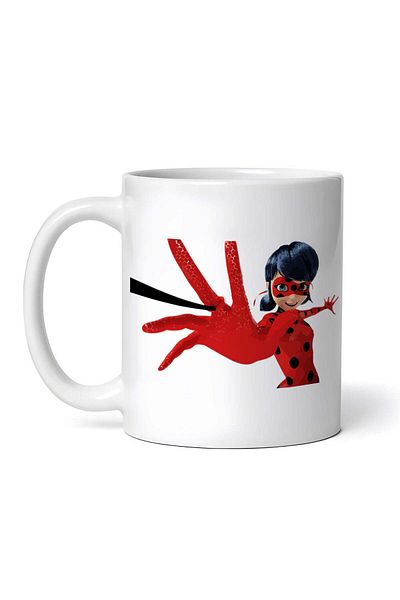 OEM Cană albă personalizată, Miraculous Ladybug luptă, INOVATIX®. 330ml