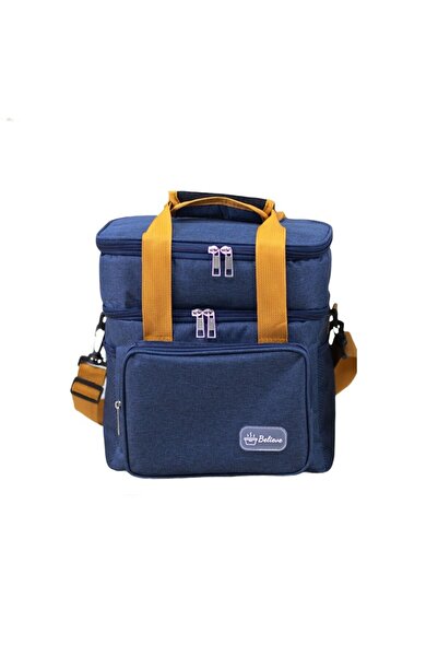 Flippy Geantă termică, Flippy, 2 compartimente separate, multifuncțională, impermeabilă, 25,5 x 18 x 30 cm, albastră