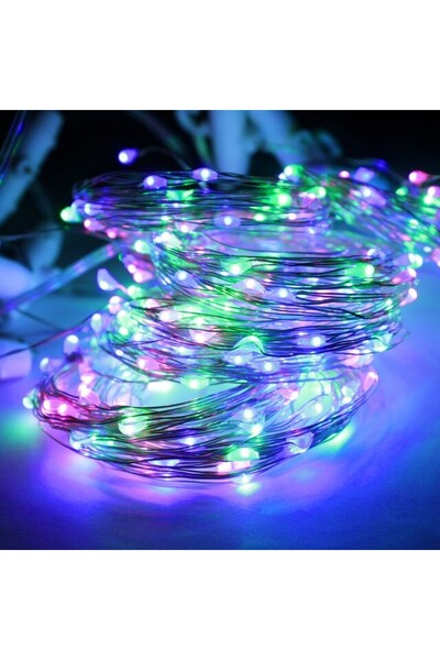 Flippy Șir de luminițe de Crăciun, 5 m, 50 LED-uri, USB, telecomandă cu 8 fun...