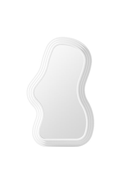 Flippy Wall Mirror, Decorative, Asymmetric, 40.3 x 26 cm, White