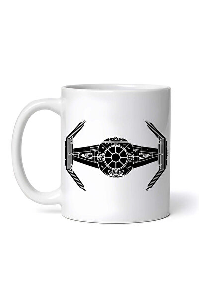 OEM Cană albă personalizată, Nava Intergalactică Mandaloriană Star Wars, Inov...