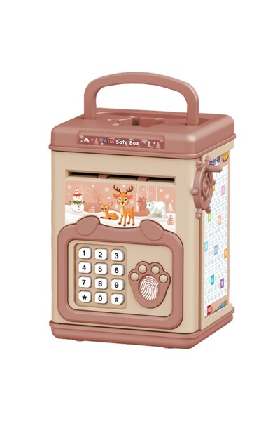 dalip Pușculiță pentru copii, SMART BOX, bancomat cu parolă și amprentă, efecte sonore, 20x13,5x11,5
