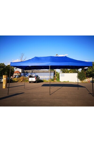 Flippy 3x6m Blue Foldable Pavilion Tent Metal Frame for Yard, Garden, Events