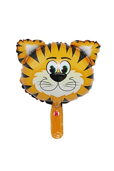 Flippy Metalized Foil Balloon, Flippy, Mini Animal Figures, Tiger Model, Anniversary Theme, 38x31 cm, Indiv