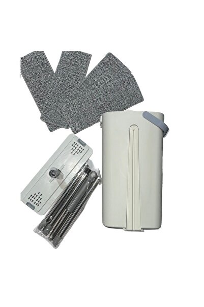 Flippy Set de curățare, Flippy, Mop și Găleată, Capacitate 5,7 l, 4 Rezerve din Microfibră, Utilizare Umed/Uscat, Albastru/Alb