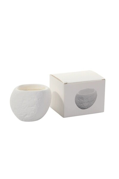 Flippy Scented Candle, Flippy, Abstract Pattern, Osmanthus Rain Aroma, Soy Wax, 8 x 5.5 x 6 cm, White
