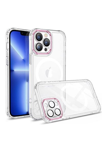OEM MagSafe Silicone Case for iPhone 12, Transparent, Magnetic, Extra Cam Protection