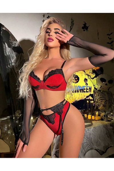SiaLess Lingerie Women's Sexy Burgundy Fancy Costplay Fantasy Garter Dress Costume Nightdress