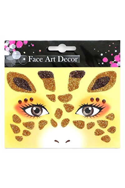 Flippy Temporary Face Sticker, Flippy, Makeup, Face Art, Halloween, Theater, Giraffe Design, Yellow