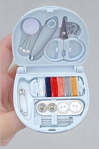 İnfeta Çantalı Mini Çok Fonksiyonlu İğne İplik Düğme Dikiş Makas Seti