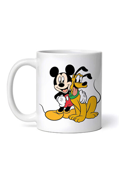 OEM Εξατομικευμένη Λευκή Κούπα, Mickey And Pluto Friends, Inovatix®. 330ml