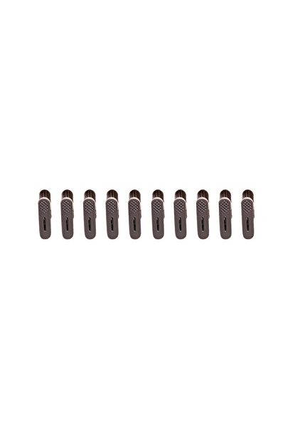 Flippy Set of 20 Clothes Clips for Pants, Attachable to Hangers, 1.6x2.3x6.35 cm, Brown