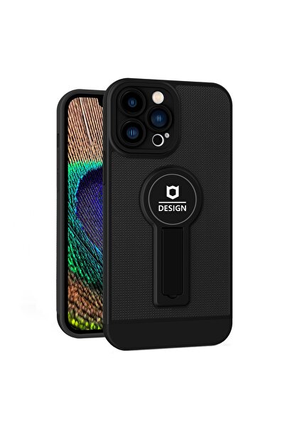 Crocodileskids Husa Armor Design cu Stand pentru iPhone 13 Pro Max, Negru, Su...