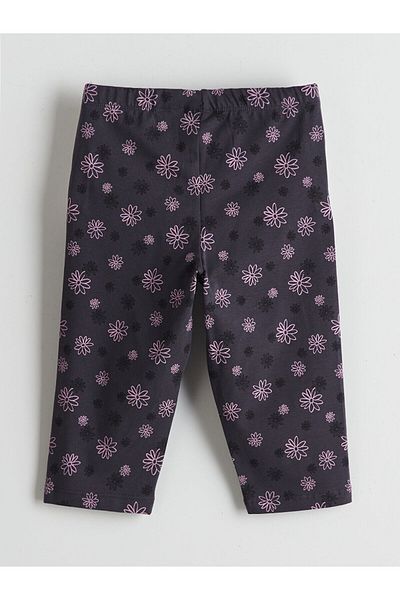 LC Waikiki Mädchenstrumpfhose mit elastischem Bund und Blumenmuster