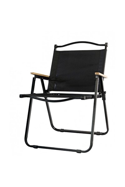 Flippy Scaun de camping, aluminiu, pliabil, rabatabil, 52 x 53 x 80 cm, negru