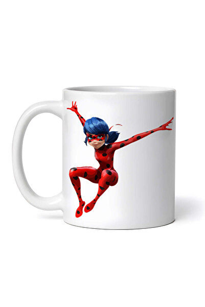 OEM Cană albă personalizată, Miraculos Buburuza în săritură, INOVATIX®. 330 ml