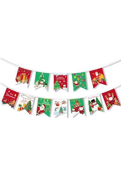 OEM Christmas Decoration, Banner Type, 12 Pieces, for Door or Wall, Multicolor, Sfo
