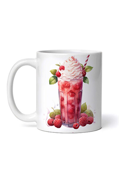 OEM Cană albă personalizată, Milkshake de zmeură cu frișcă, INOVATIX®. 330ml