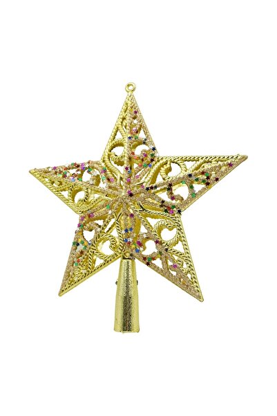 Flippy Varf decorativ de brad, Auriu/Roz, in forma de Stea, design spiralat, ...