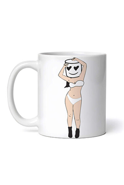 OEM Cană albă personalizată, Marshmello în costum de baie, Inovatix®. 330 ml