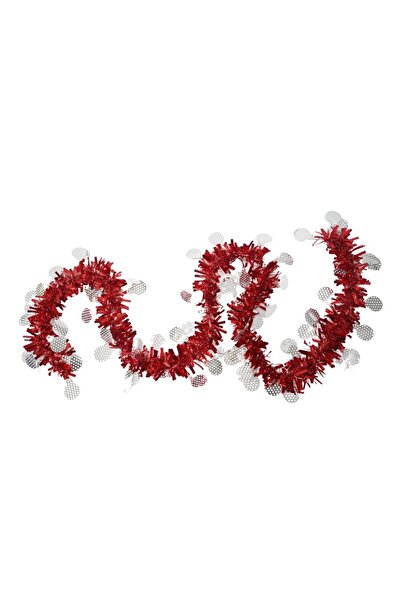 Flippy Beteală de Crăciun tip flippy, roșie, dimensiune 2 m x 11 cm x 9 cm, f...