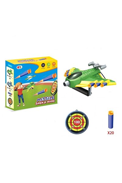 Flippy Kids Toy Launcher – Manual Soft-Bullet Pistol with Target, 20 Soft Bullets, Green