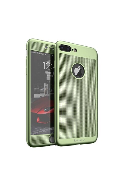 iPaky Калъф за Apple iPhone 7 Plus Full Cover 360 с протектор за екран (зелен)