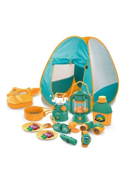 dalip Children's camping set for indoor/outdoor, 7 themed accessories with tent, multicolor