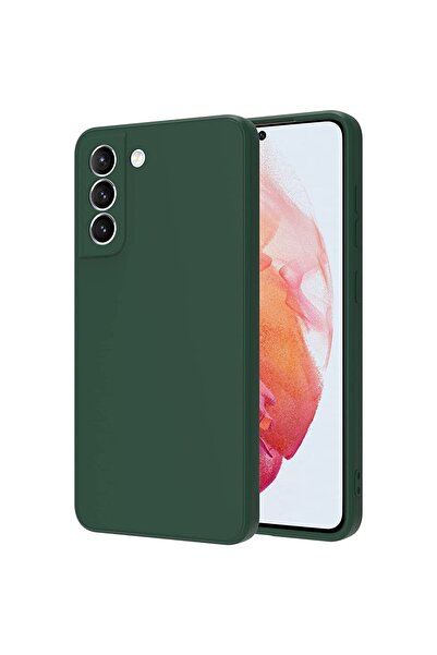 Samsung Сгъваем защитен калъф Flippy за S21 FE с течен силикон, зелен