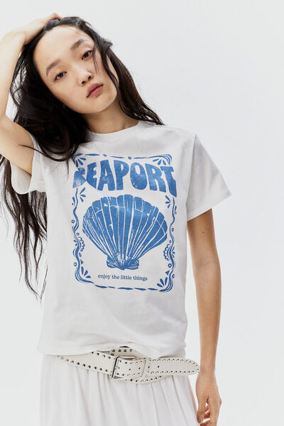 H&M Motif Detaylı Tişört