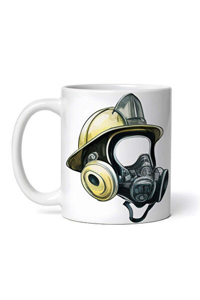 OEM Cană albă personalizată, mască de gaze, Inovatix®. 330 ml