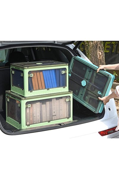 Flippy Foldable storage box, Flippy, with lid, 40 L, plastic, 47x35x24.5 cm, Blue