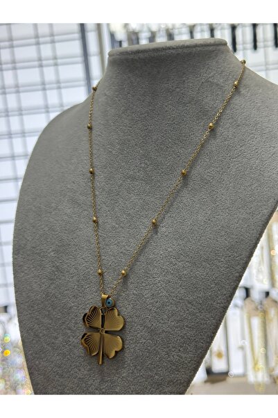 XUPING JEWELRY 18K yonca Çelik kolye altın kaplama kararmaz paslanmaz