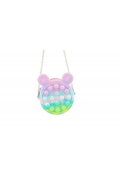 Flippy Jucărie de eliberare a stresului din silicon, Pop it Now and Flip It, Mini pungă, Mickey Mouse, 6 cm, Macarons