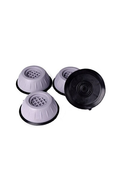 Teo Set of 4 Anti-Vibration Feet, , 9 cm, Gray, with Rubber Suction Cup, Quick Installation, for Washing Machine