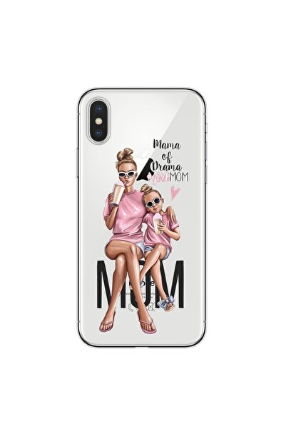 Flippy Carcasă de protecție compatibilă cu Apple iPhone 13 Pro Max Glass print Mama of Drama Multicolor