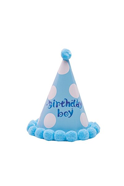 Flippy Set 6 Coifuri Birthday Boy Flippy, Party Themed, Blue Polka Dot Design