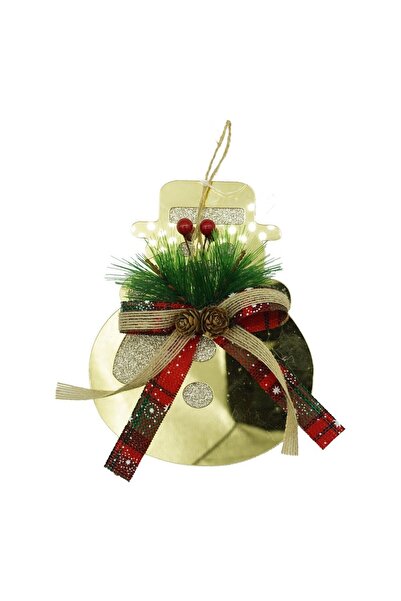 Flippy Χριστουγεννιάτικο Στολίδι, Flippy, Χιονάνθρωπος, Χρυσό, Λαμπερό, 16*17CM, Ακρυλικό, Εσωτερικού/Εξωτερικού Χώρου