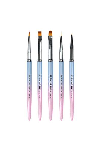 SensoPRO Milano Σετ 5 πινέλων μανικιούρ για σχέδια νυχιών και κατασκευή νυχιώ...