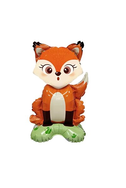 Flippy Balon folie metalică mini figurină animal vulpe, temă petrecere, 35x61...