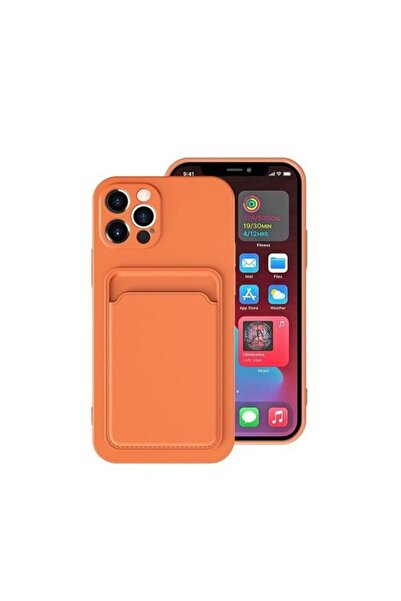 Flippy Husa protectie cu suport card compatibila cu Apple iPhone 12 Pro Portocaliu