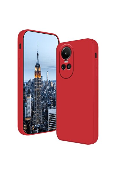 Flippy Protective Case, Flippy, for Oppo Reno 10 5G, Liquid Silicone, Wireless Charging, Red