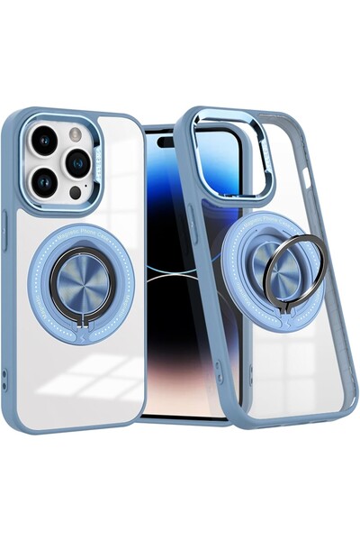 Flippy Προστατευτική θήκη TPU για iPhone 16Pro Max Magsafe Magnetic Ring Διαφανής - Ανοιχτό Μπλε