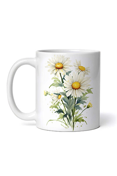 OEM Cană albă personalizată, Margarete Albe, INOVATIX®. 330ml